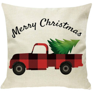 Vintage red truck outlet pillow