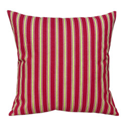 Handmade Christmas Pillow Cover - Cotton - Red White and Green Multi Stripe  - Double-Sided - Many Sizes - Decorative Throw Pillow Cover