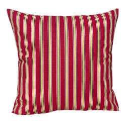 Handmade Christmas Pillow Cover - Cotton - Red White and Green Multi Stripe  - Double-Sided - Many Sizes - Decorative Throw Pillow Cover