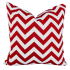 Handmade Christmas Pillow Cover - Cotton Twill - Red and White Chevron Striped - Double-Sided - Many Sizes - Decorative Throw Pillow Cover