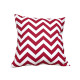 Handmade Christmas Pillow Cover - Cotton Twill - Red and White Chevron Striped - Double-Sided - Many Sizes - Decorative Throw Pillow Cover