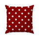 Handmade Polka-Dotted Pillow Cover - Cotton - Red and White Polka-Dots - Double-Sided - Many Sizes - Decorative Throw Pillow Cover