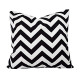 Handmade Zigzag Pillow Cover - Cotton Twill -  Black and White Chevron Striped - Double-Sided - Many Sizes - Decorative Throw Pillow Cover