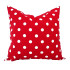 Handmade Polka-Dotted Pillow Cover - Cotton - Bright Red and White Polka-Dots - Double-Sided - Many Sizes - Decorative Throw Pillow Cover