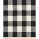 Buffalo Check Plaid - Black and Natural - Handmade To Order - Cotton Twill - Decorative Throw Pillow Cover - Many Sizes