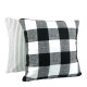 Buffalo Check Plaid - Black and White - Handmade To Order - Cotton Twill - Decorative Throw Pillow Cover - Many Sizes